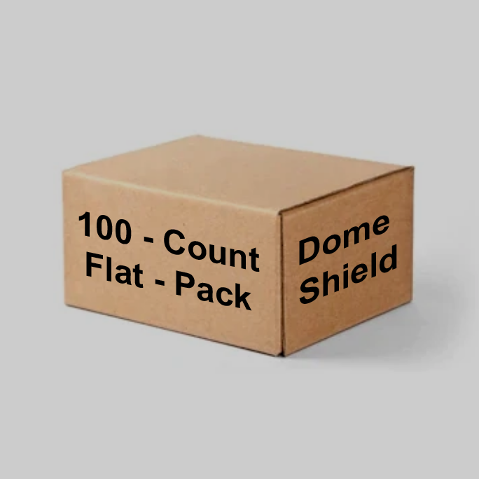100 Flat-Packed Dome Shields (1 box)